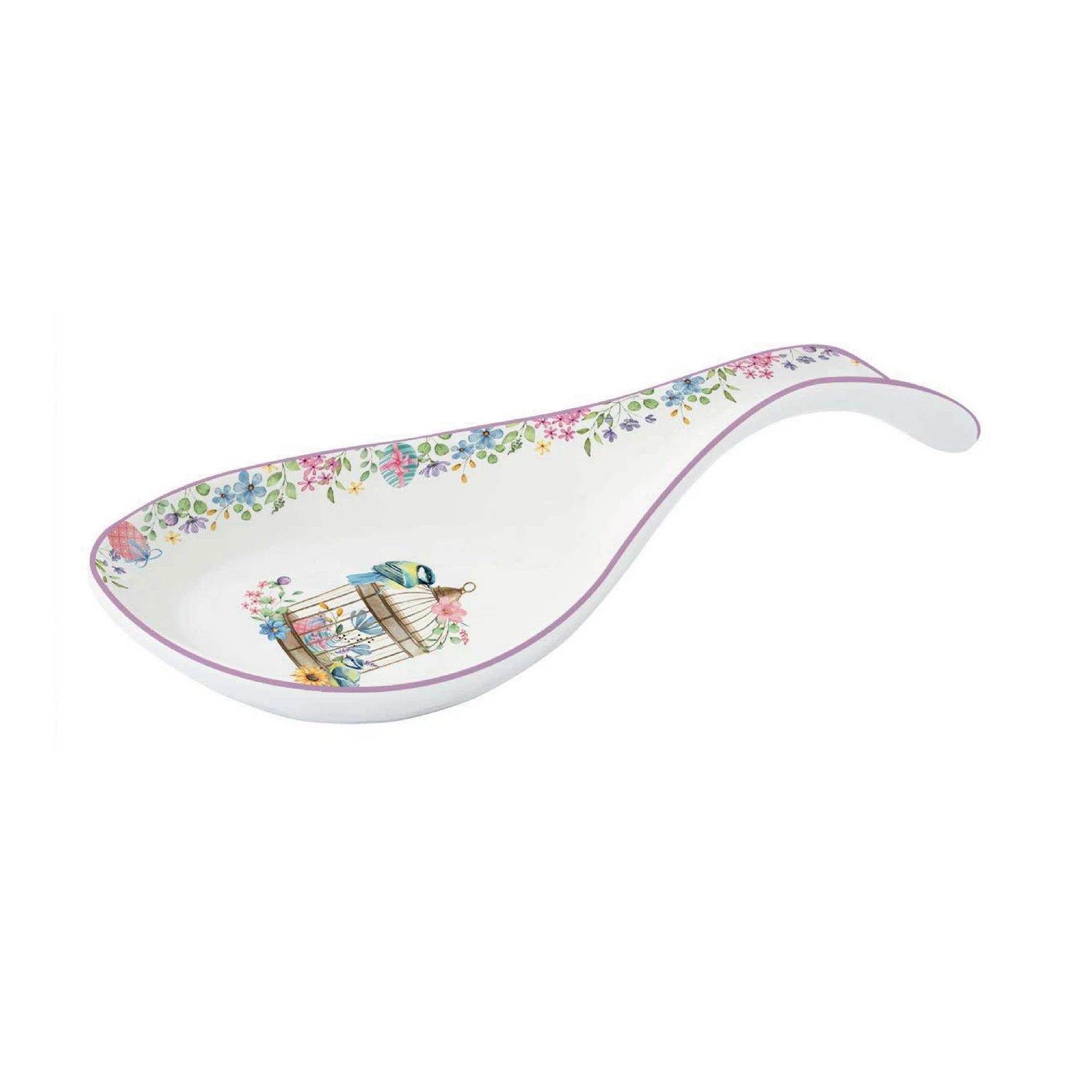 Support à cuillère en porcelaine 26 x 12 cm SPRING BLOOM