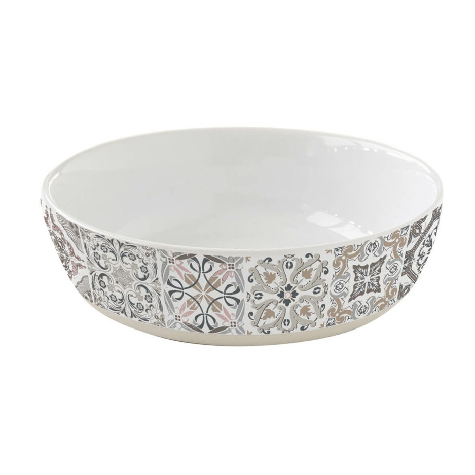 Ensemble de 6 assiettes plates en porcelaine de Ø18 cm CASA DECOR GREY