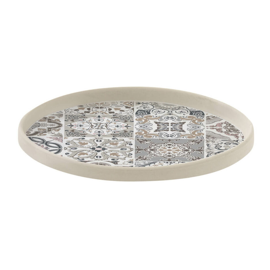Set 6 appetizer plate Ø16 cm in porcelain GREY