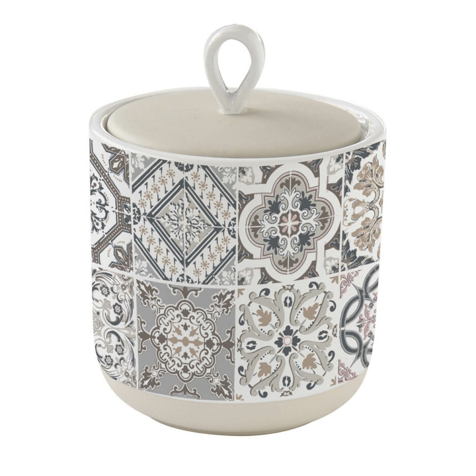 Set 3 barattolo in porcellana 11 cm GREY