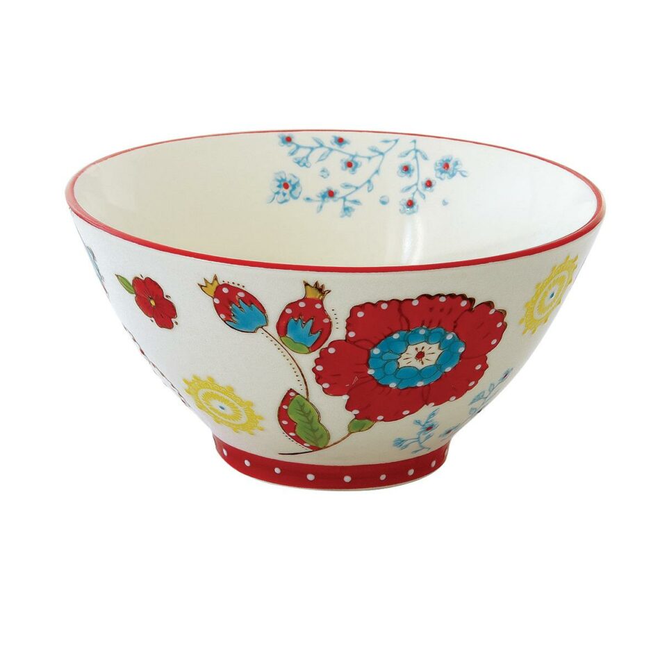 Set 6 Stoneware hand painted bowl Ø15 cm bulk