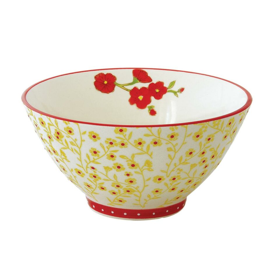 Set 6 Stoneware hand painted bowl Ø15 cm bulk
