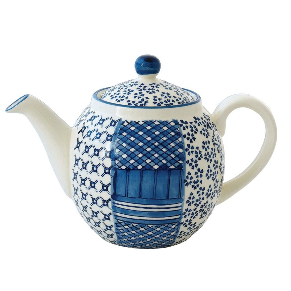 Stoneware hand painted teapot 1,2 Lt in gift box