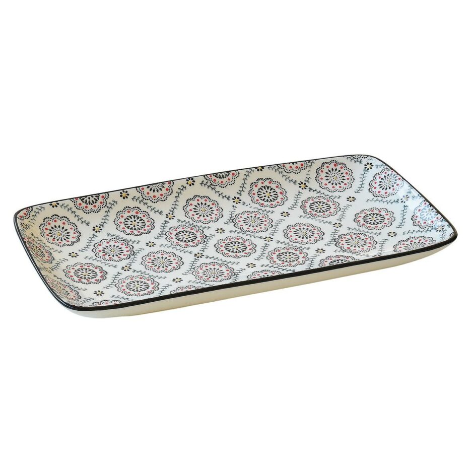 Stoneware hand painted loaf tray 30,5x15,5 cm in gift box