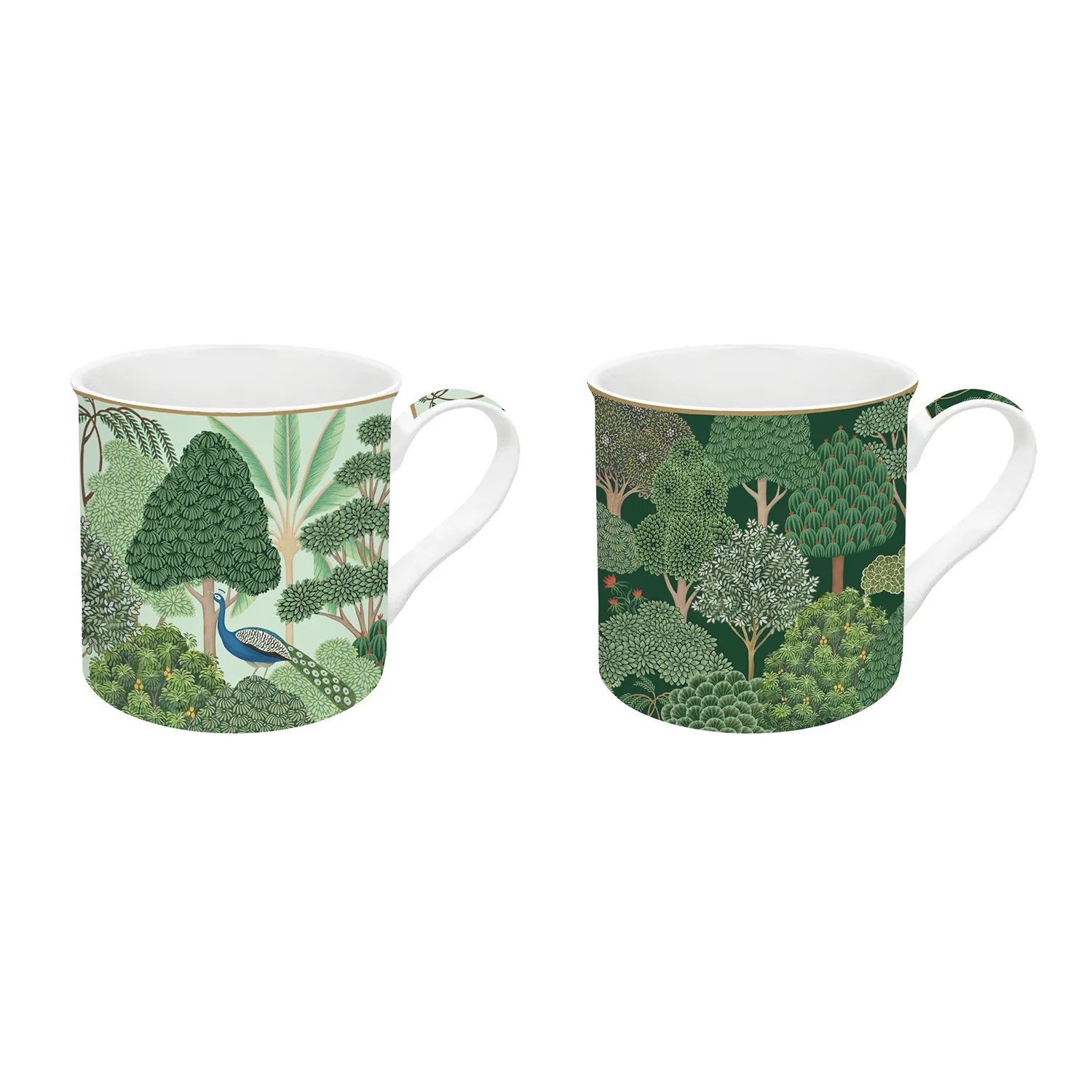 Set 2 tazze in porcellana 300 ml WOODLAND