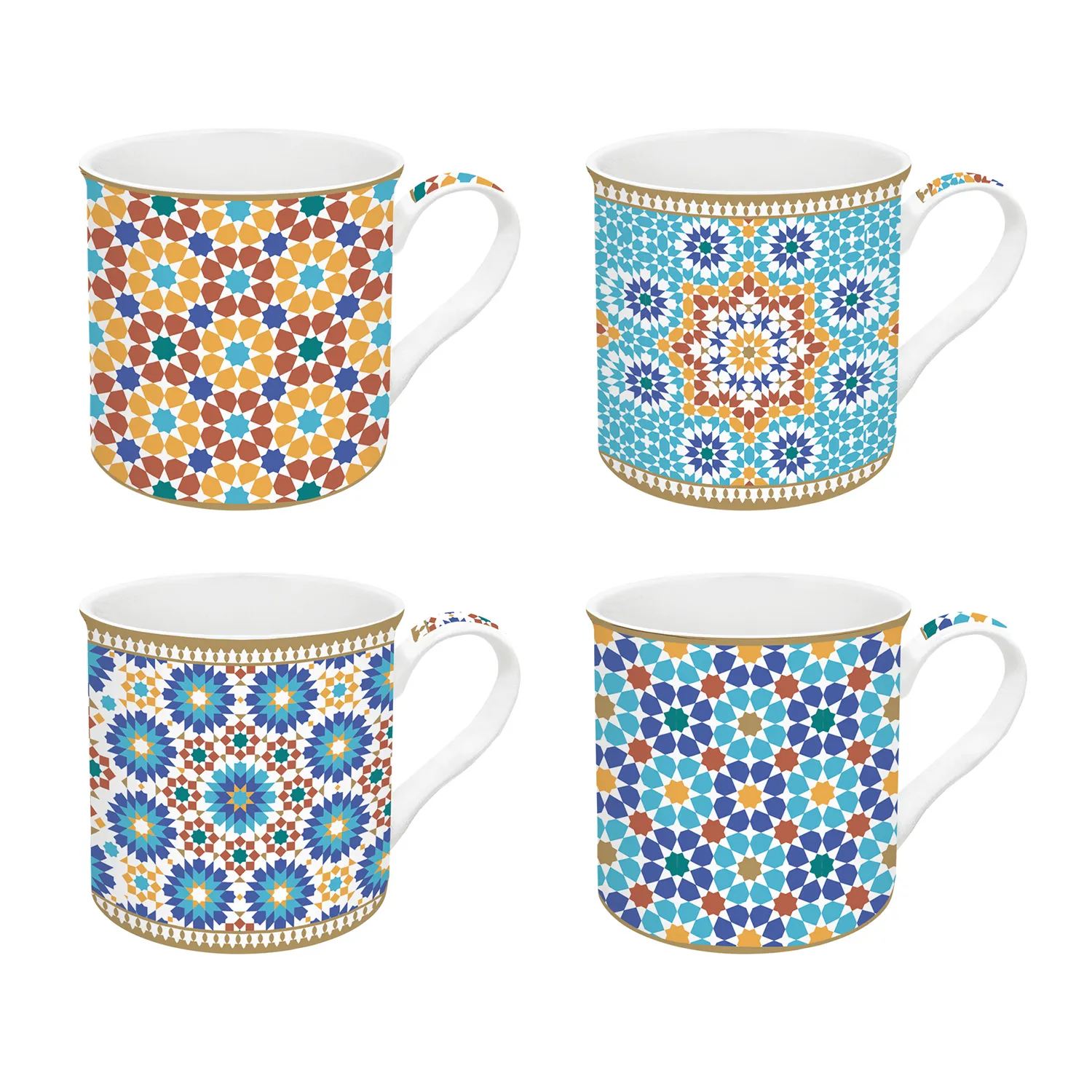Set 4 tazze in porcellana 300 ml MARRAKECH