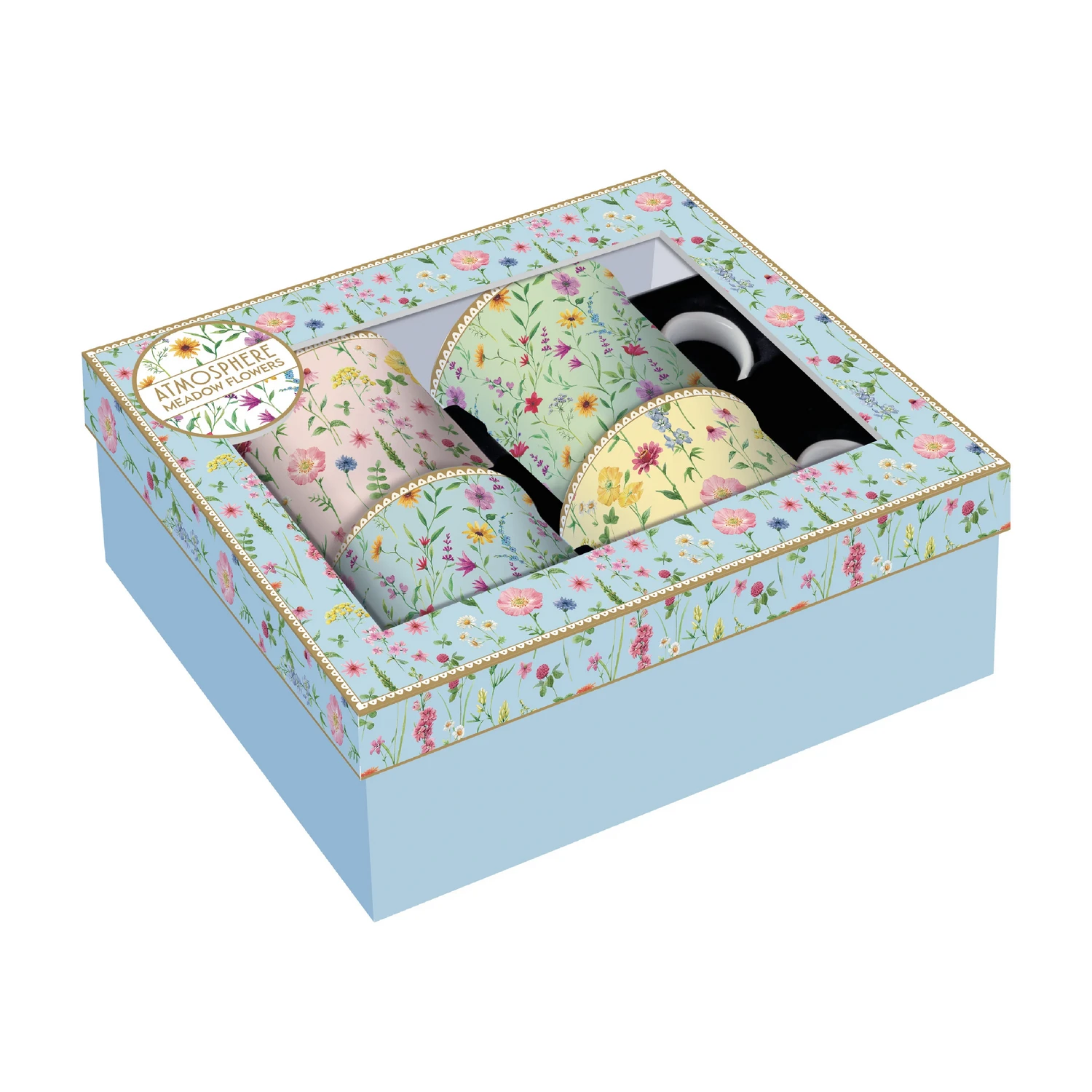 Alternative view of Set of 4 mugs in porcelain 300 ml MEADOW FLOWERS