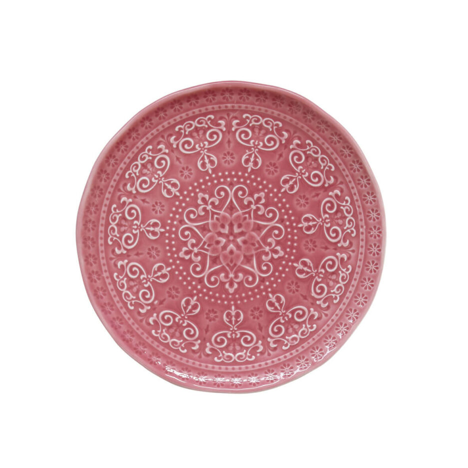 Set 6 porcelain side plate Ø 19 cm DEEP PINK