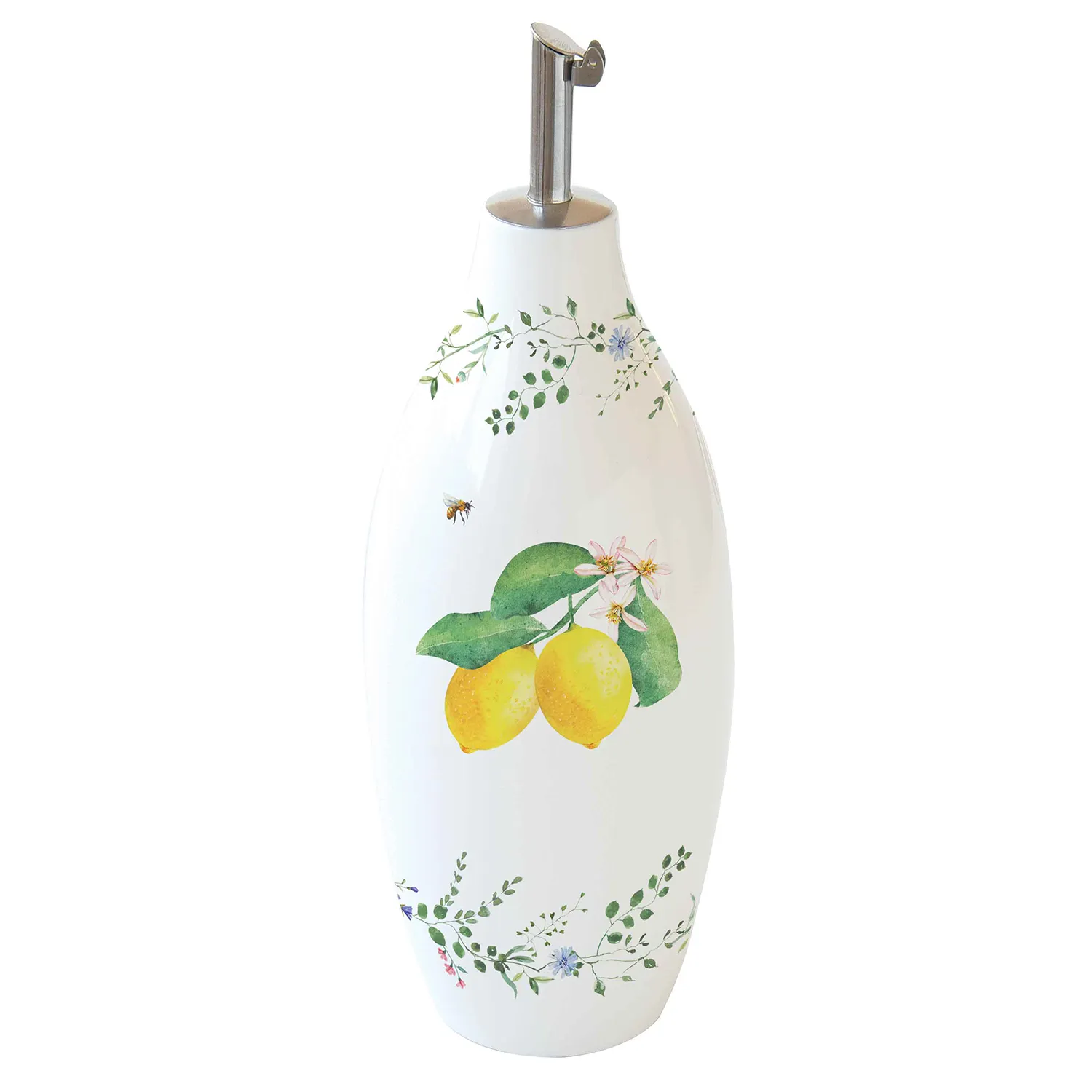 Bottle oil in porcelain 300 ml FLEURS ET CITRONS