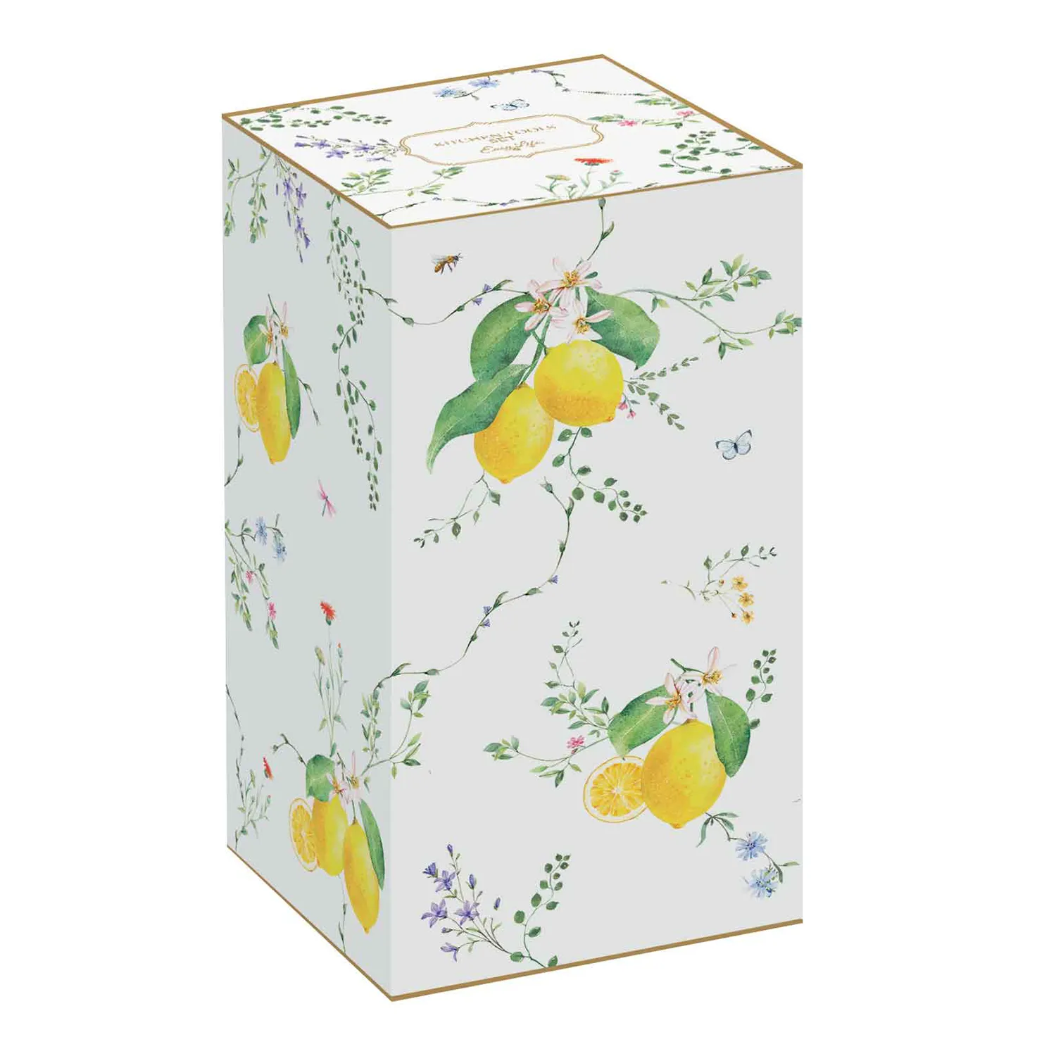 Alternative view of Cutlery holder in porcelain Ø 15 x h 19 cm FLEURS ET CITRONS