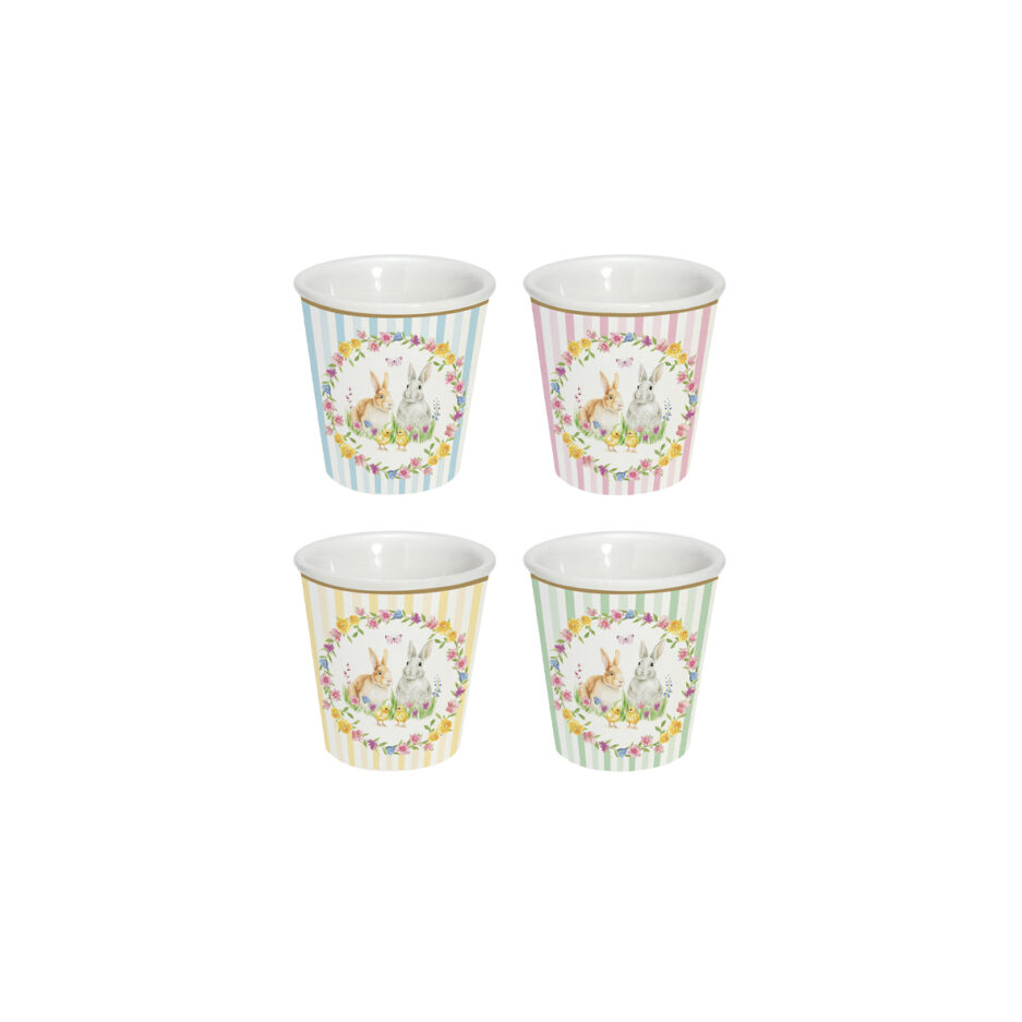 Set 4 bicchierini caffè HAPPY EASTER