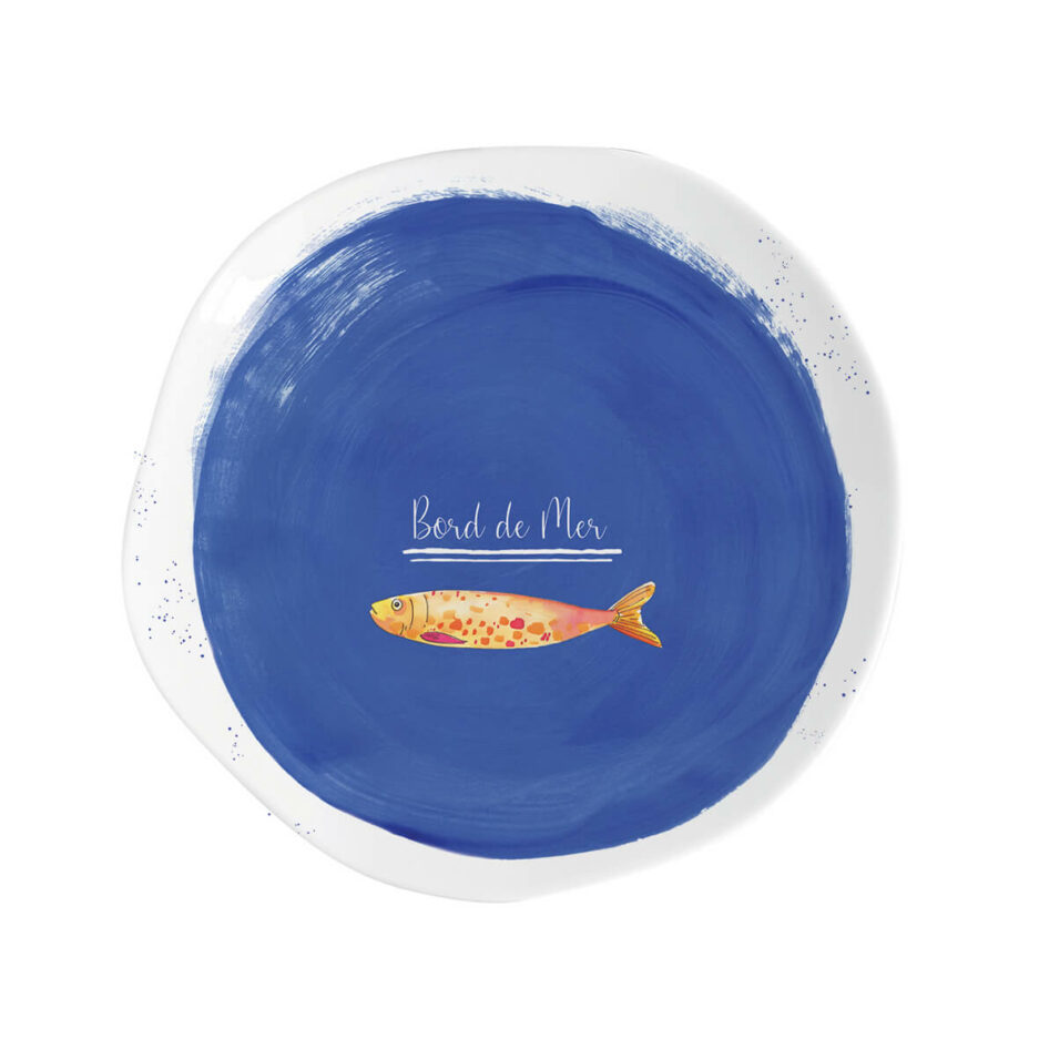 Porcelain side plate Ø21 cm BORD DE MER Blu