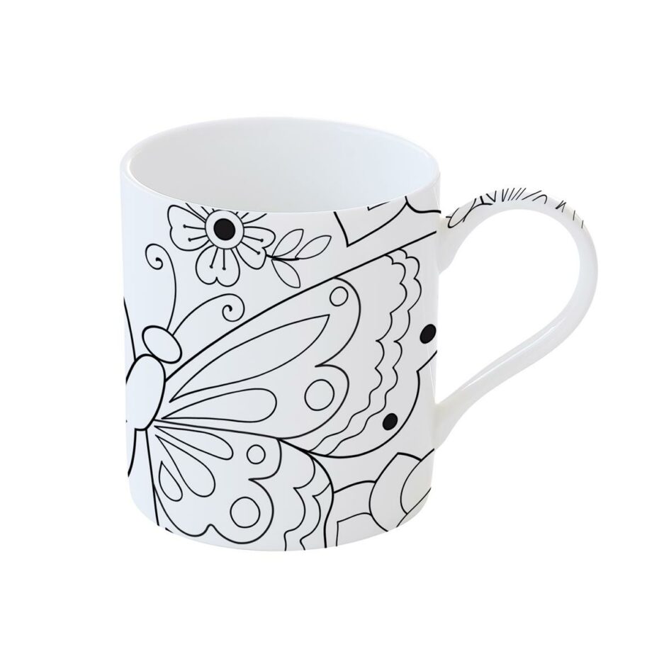 Porcelain single mug 350 ml in color box