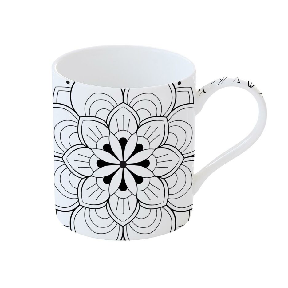 Porcelain single mug 350ml in color box