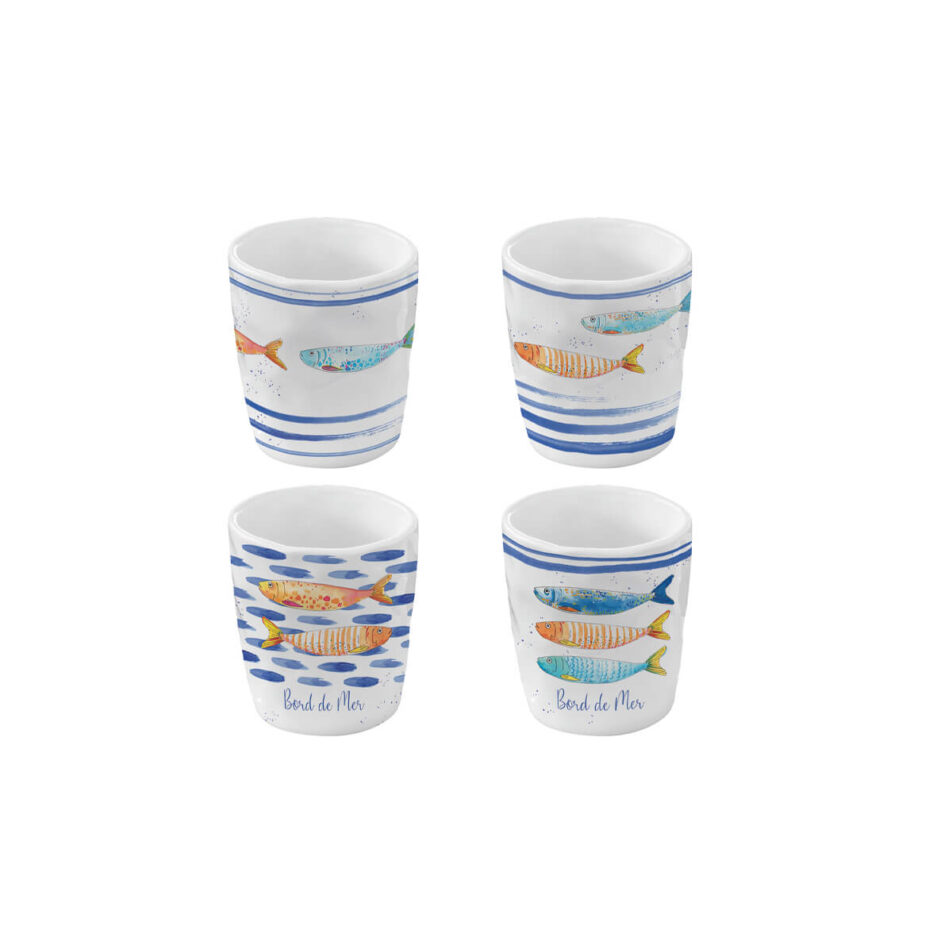 Set 4 bicchierini caffè BORD DE MER