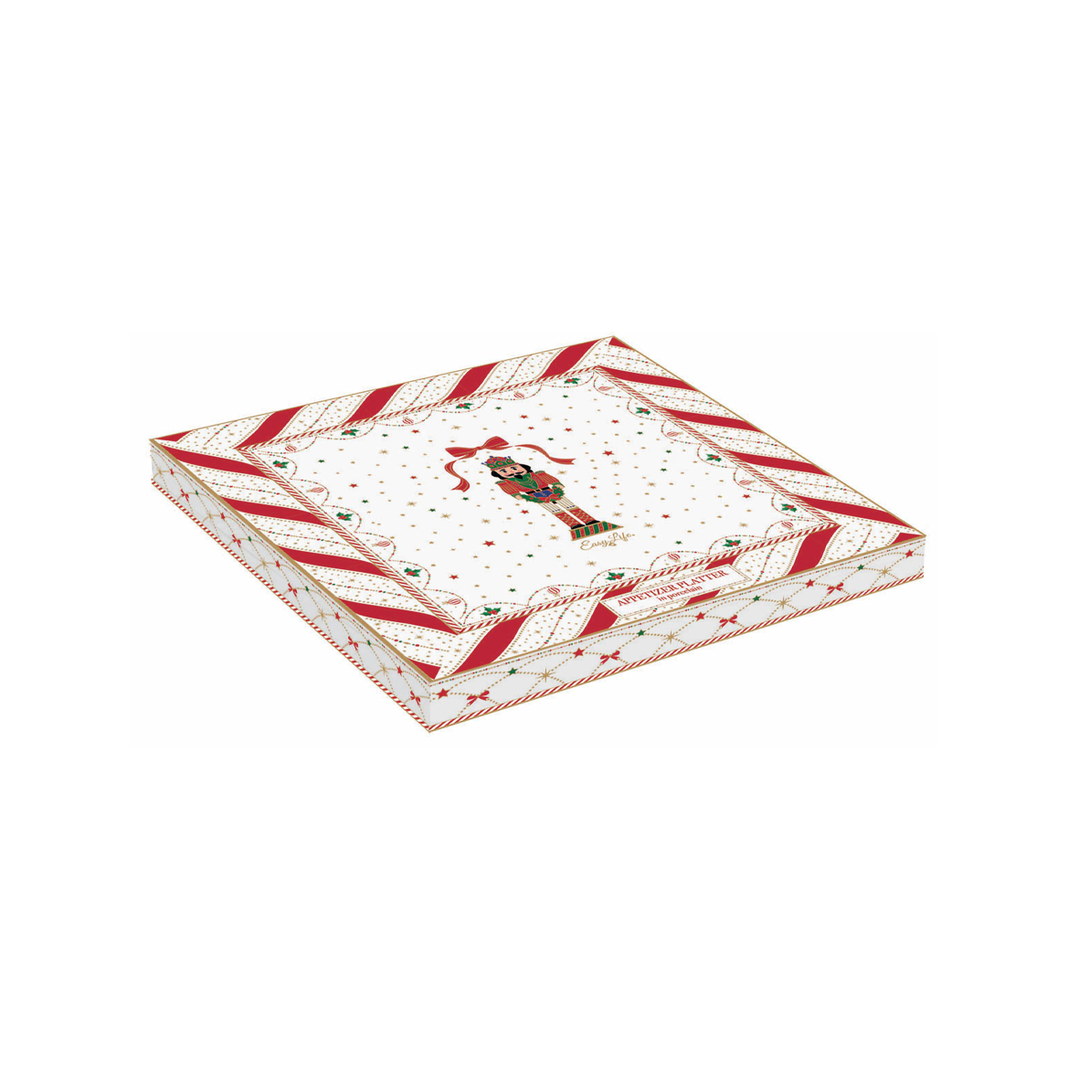 Piatto aperitivo in porcellana 25 x 25 cm NUTCRACKER TWIST - immagine 3