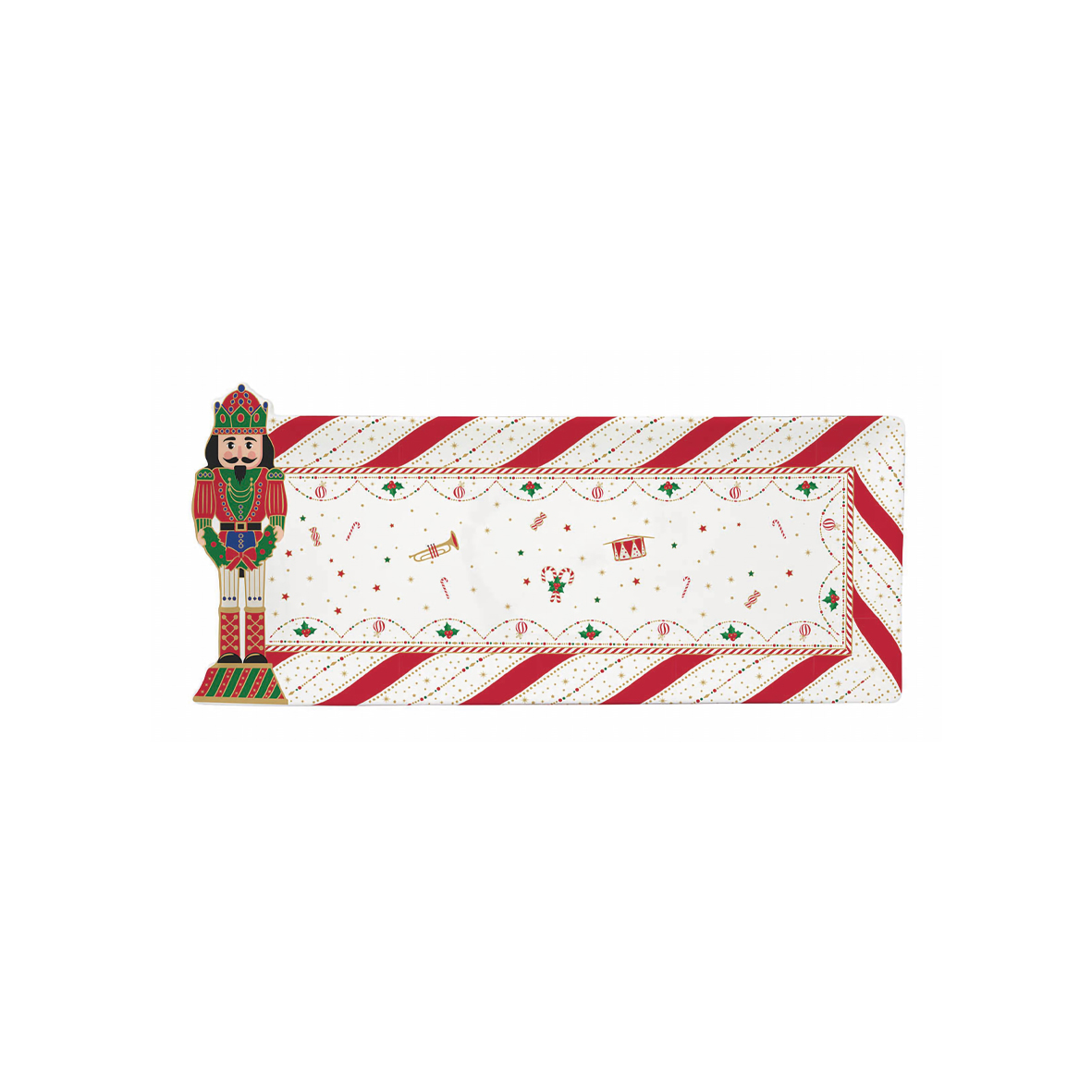 Piatto da portata in porcellana 36 x 16 cm NUTCRACKER TWIST