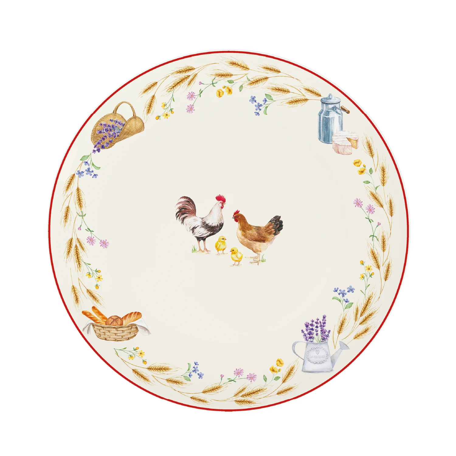 Dinner plate in porcelain Ø 27 cm COUNTRY LIFE