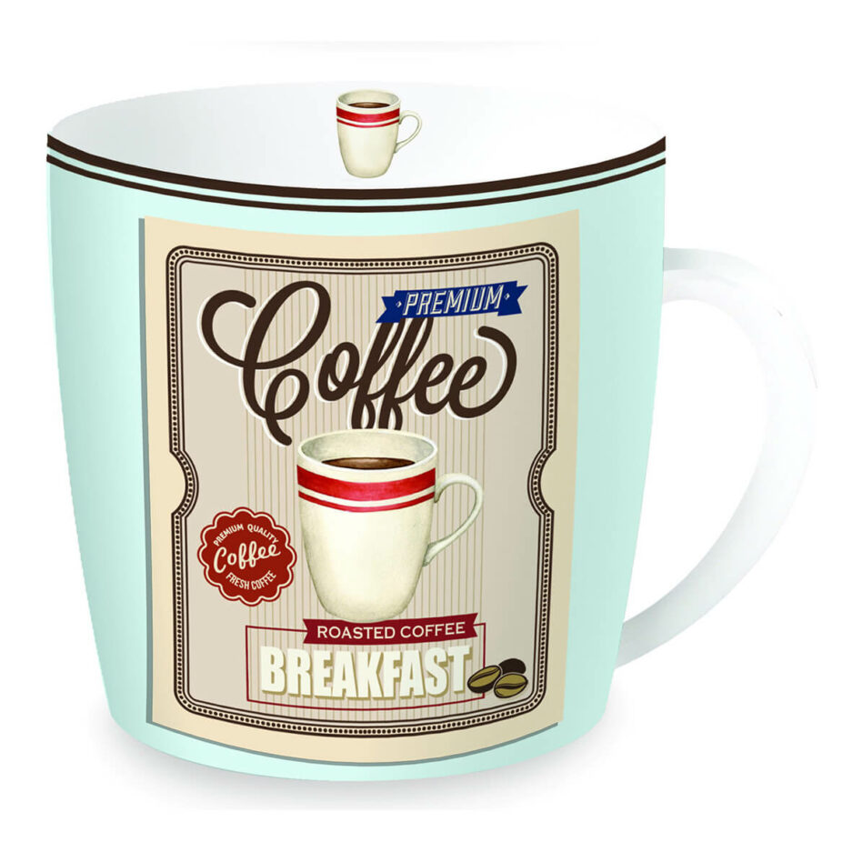 Tazza in porcellana in scatola latta VINTAGE BREAKFAST
