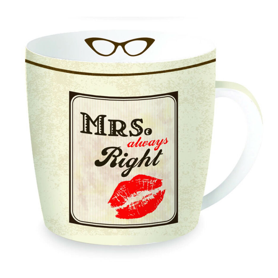 Tazza in porcellana in scatola latta LIPS