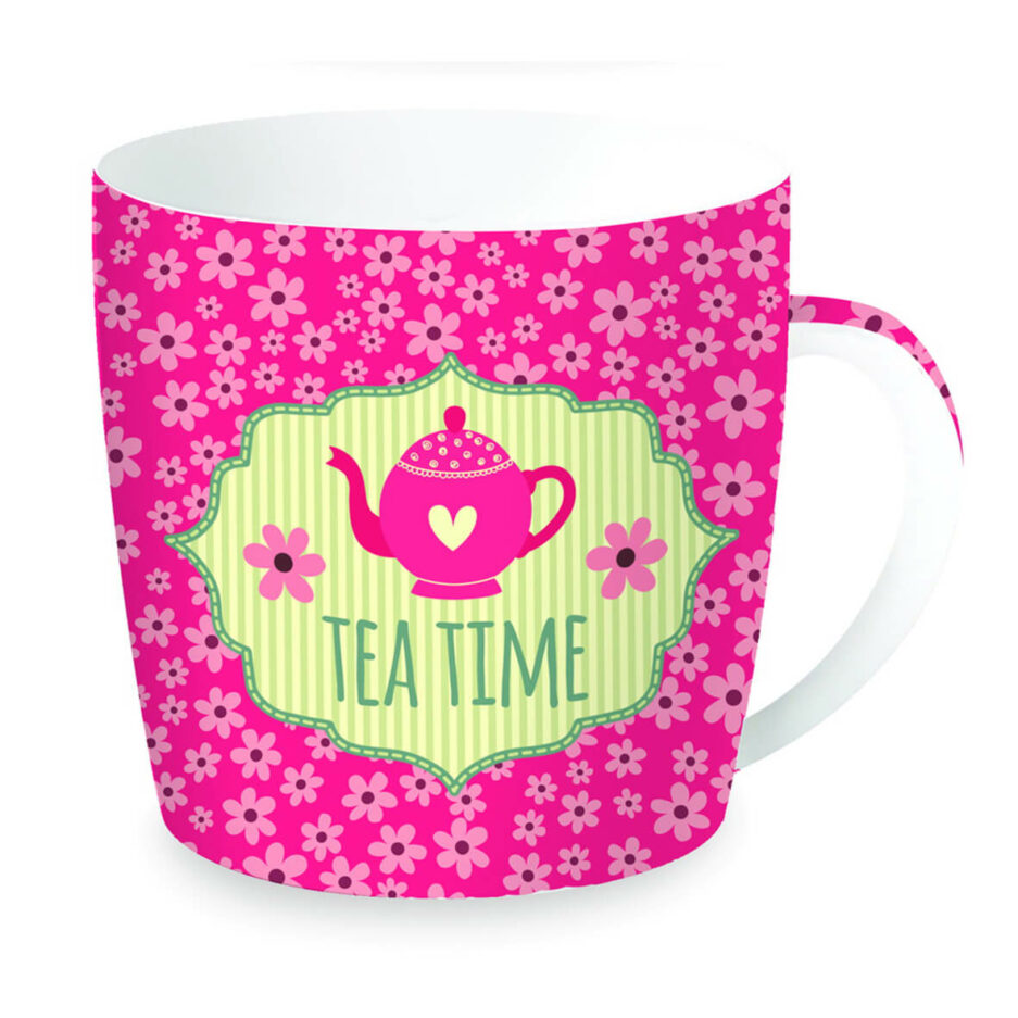 Tazza in porcellana in scatola latta TEATIME PINK