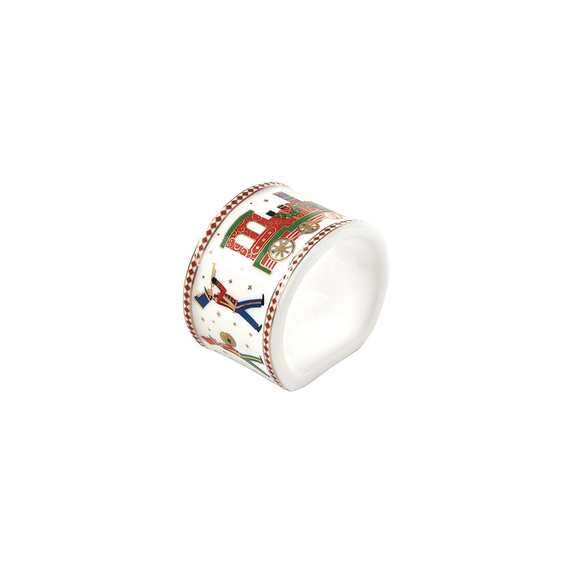 Biscottiera In Porcellana Polar Express – Musicale, Con Slitta, Diametro 14 Cm, Altezza 16,5 Cm