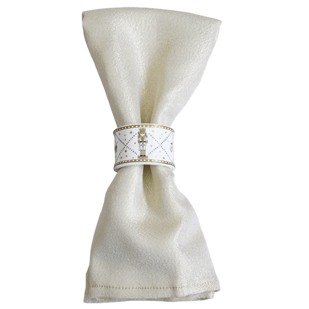 Ensemble 4 ronds de serviette en porcelaine Ø 4,5 cm ROYAL NUTCRACKER