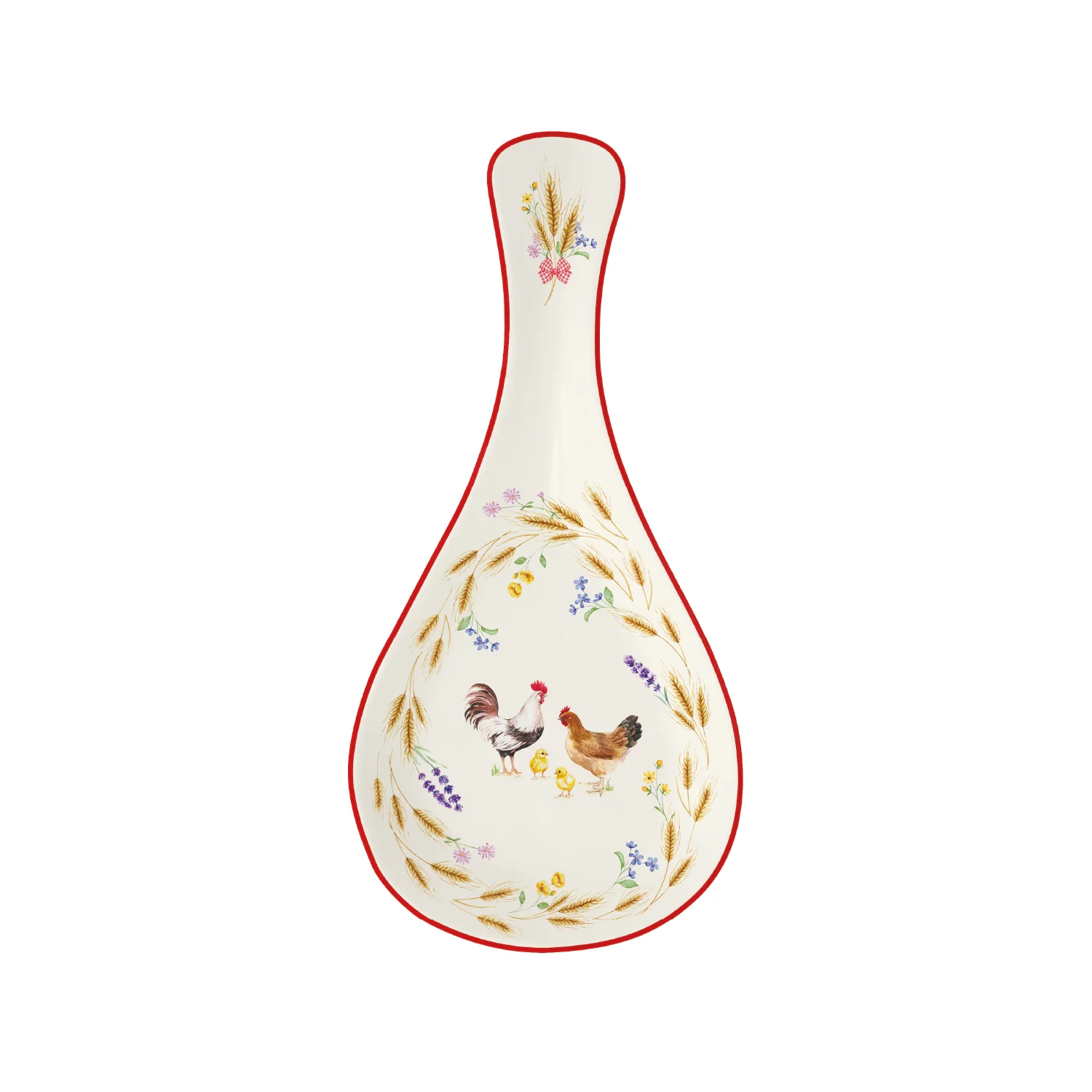 Alternative view of Spoon rest in porcelain 26 x 12 cm COUNTRY LIFE
