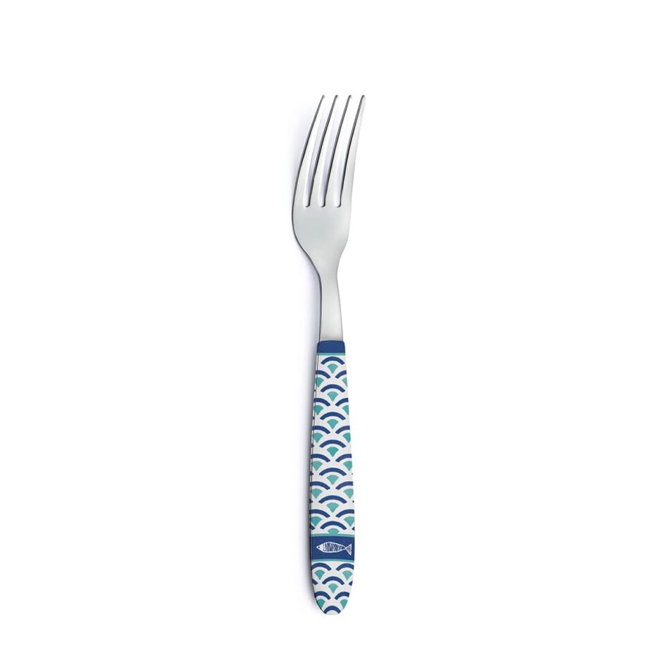 Set 6 fork with decorated handle SEA SHORE
