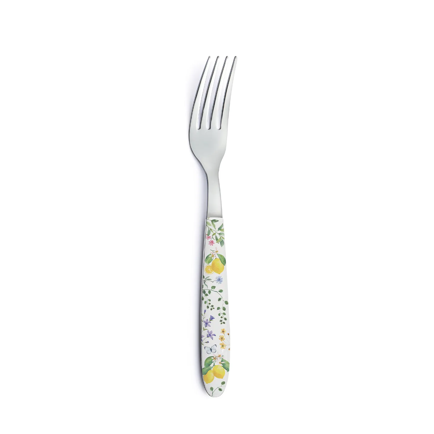 Fork with decorated handle FLEURS ET CITRONS