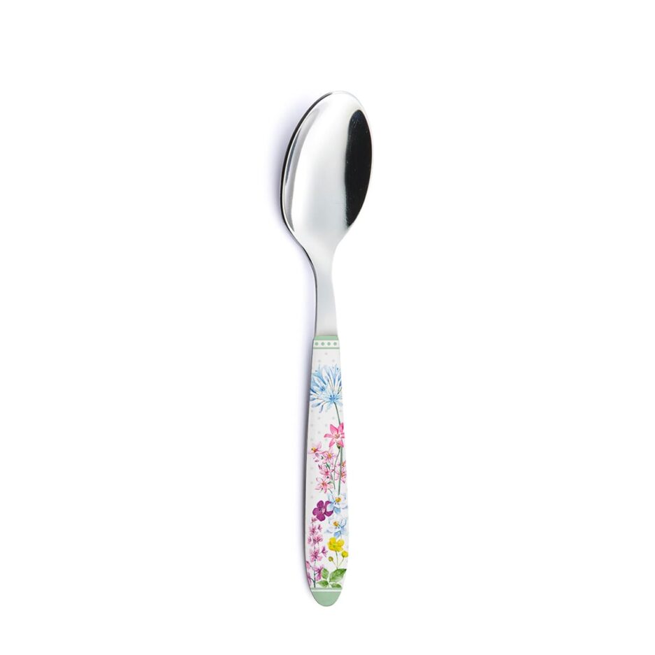 SS spoon with decorated handle FLORAISON