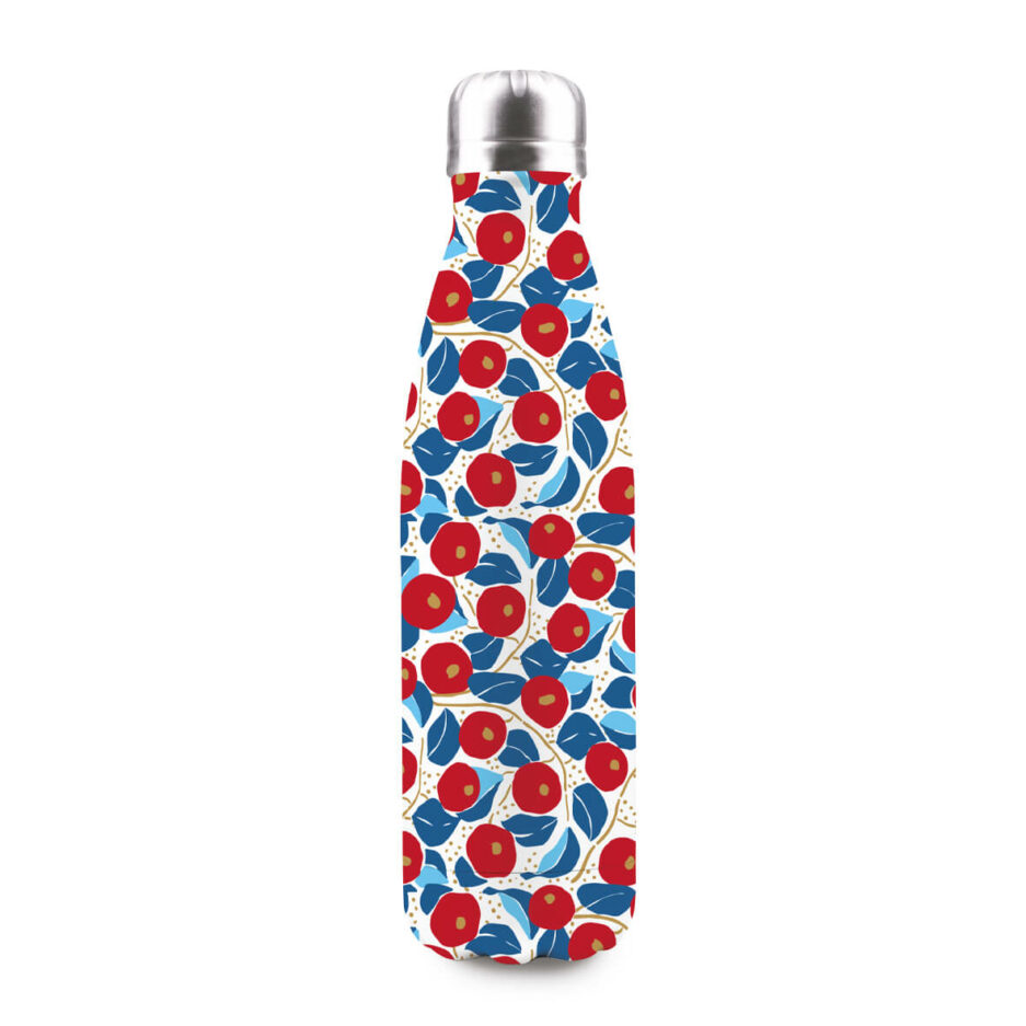 Bottiglia termica 500 ml in color box FLOWER POWER BLUE