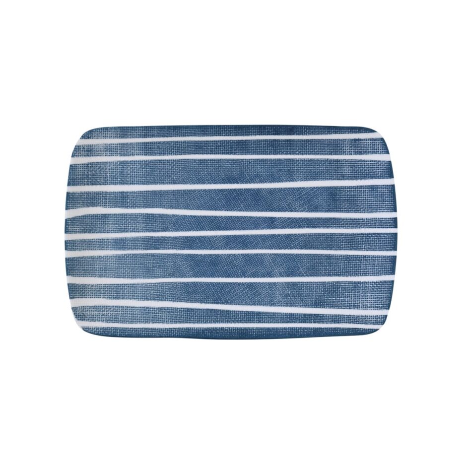 Piatto da portata 27,5x18 in porcellana BLUE BREEZE