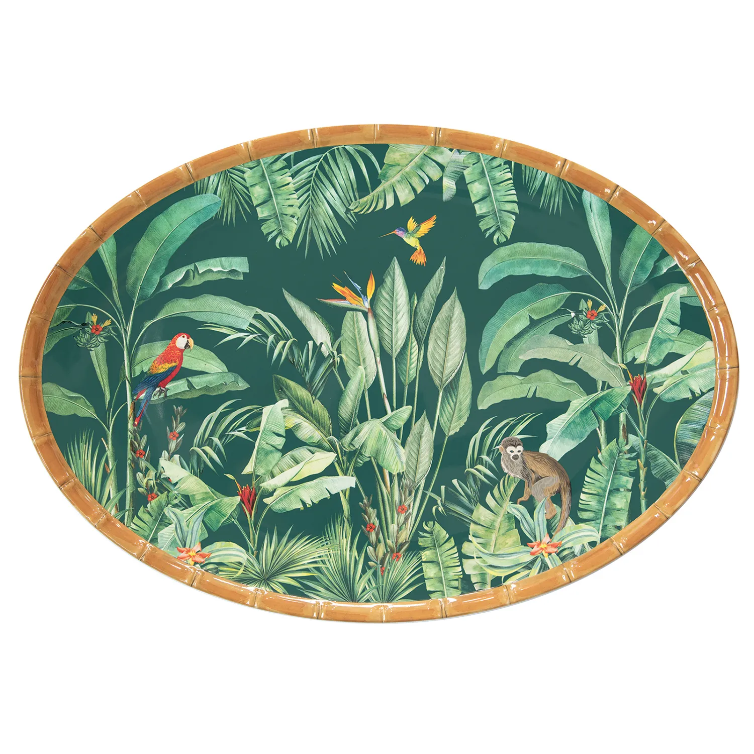 Plat de service en mélamine 50 x 35 cm ZANZIBAR