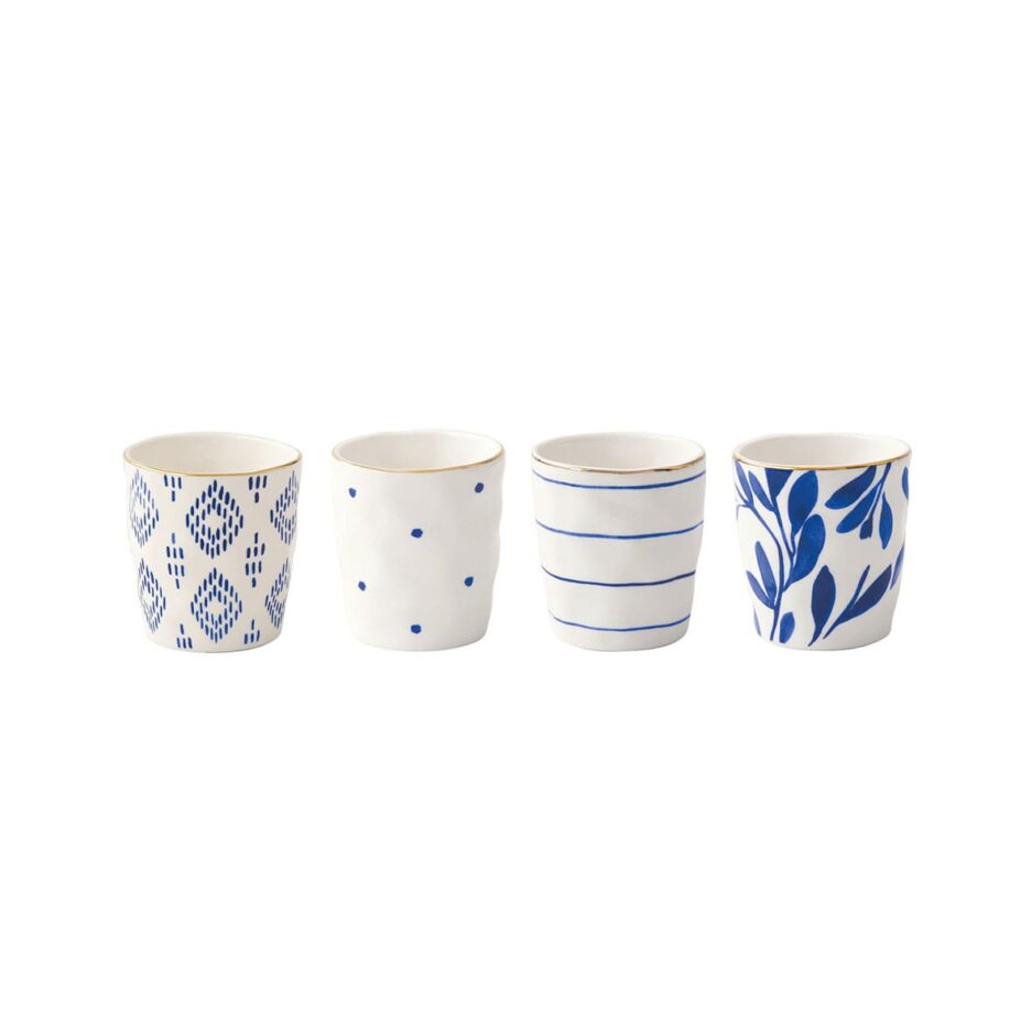 Set de 4 petits verres à café en porcelaine de 120 ml ELEGANCE