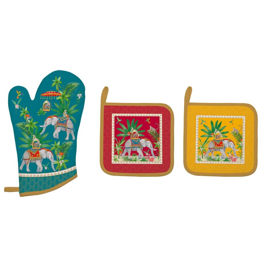 Set guanto e 2 presine MARAJAH