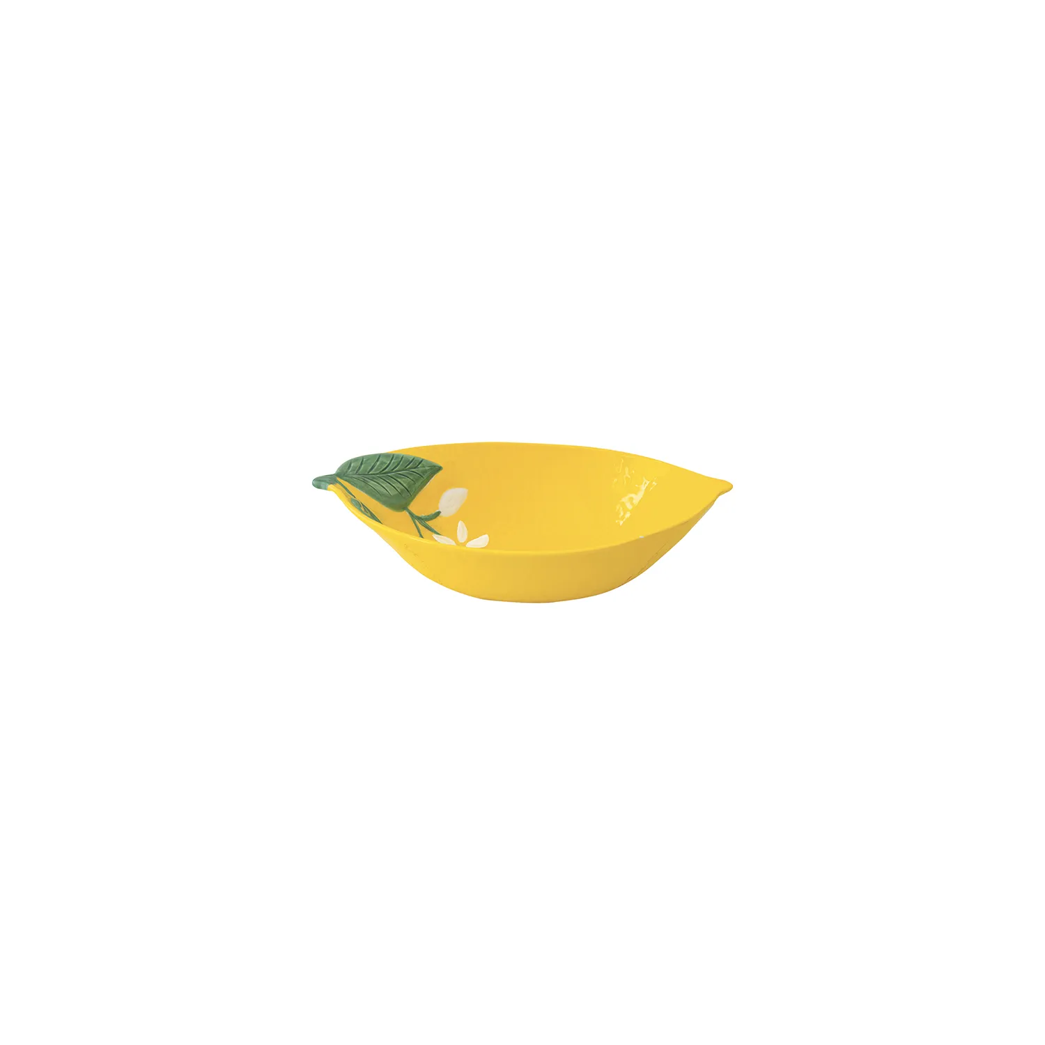 Lemon-shaped bowl in porcelain 15 x 11 cm FLEURS ET CITRONS