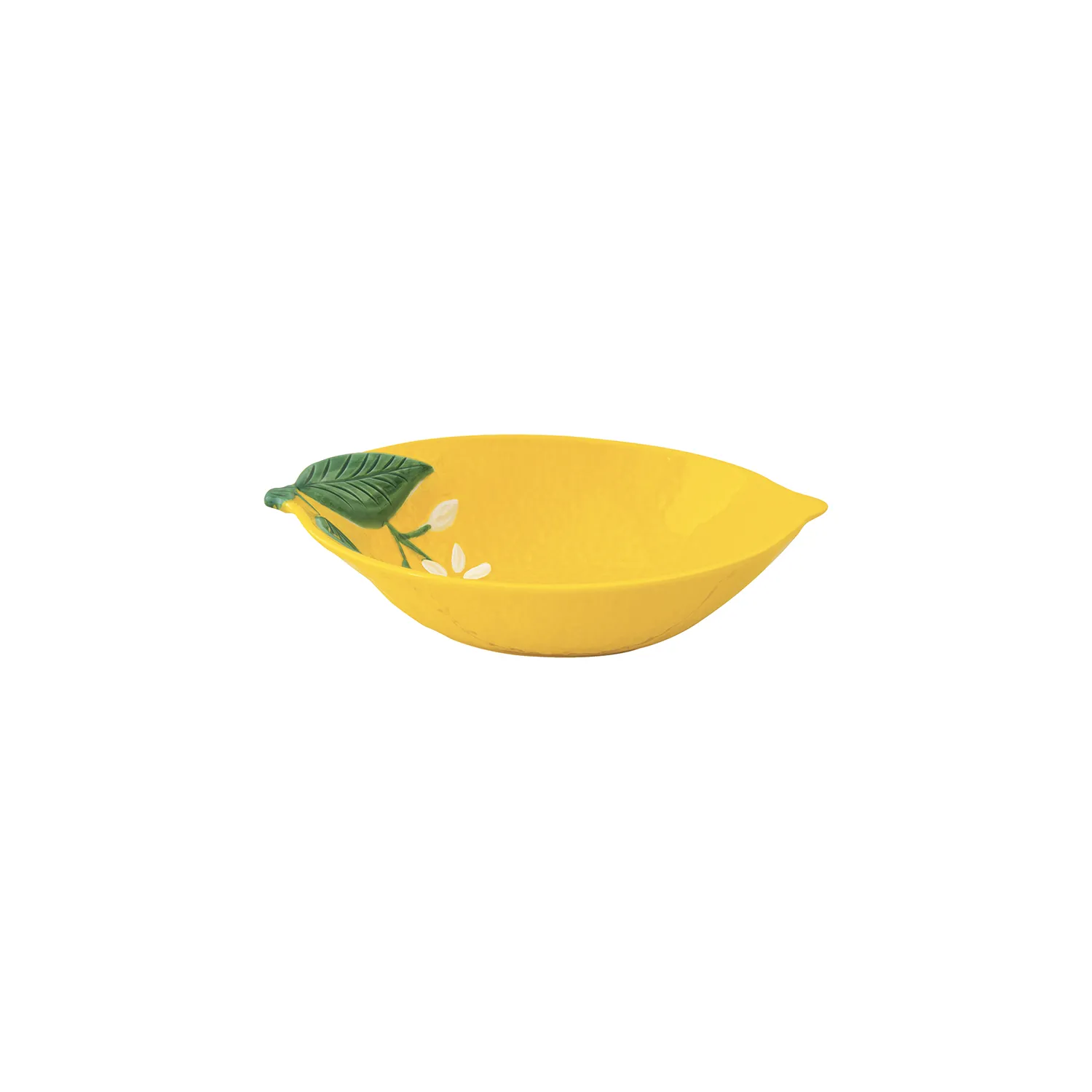 Lemon-shaped bowl in porcelain 22 x 16 cm FLEURS ET CITRONS