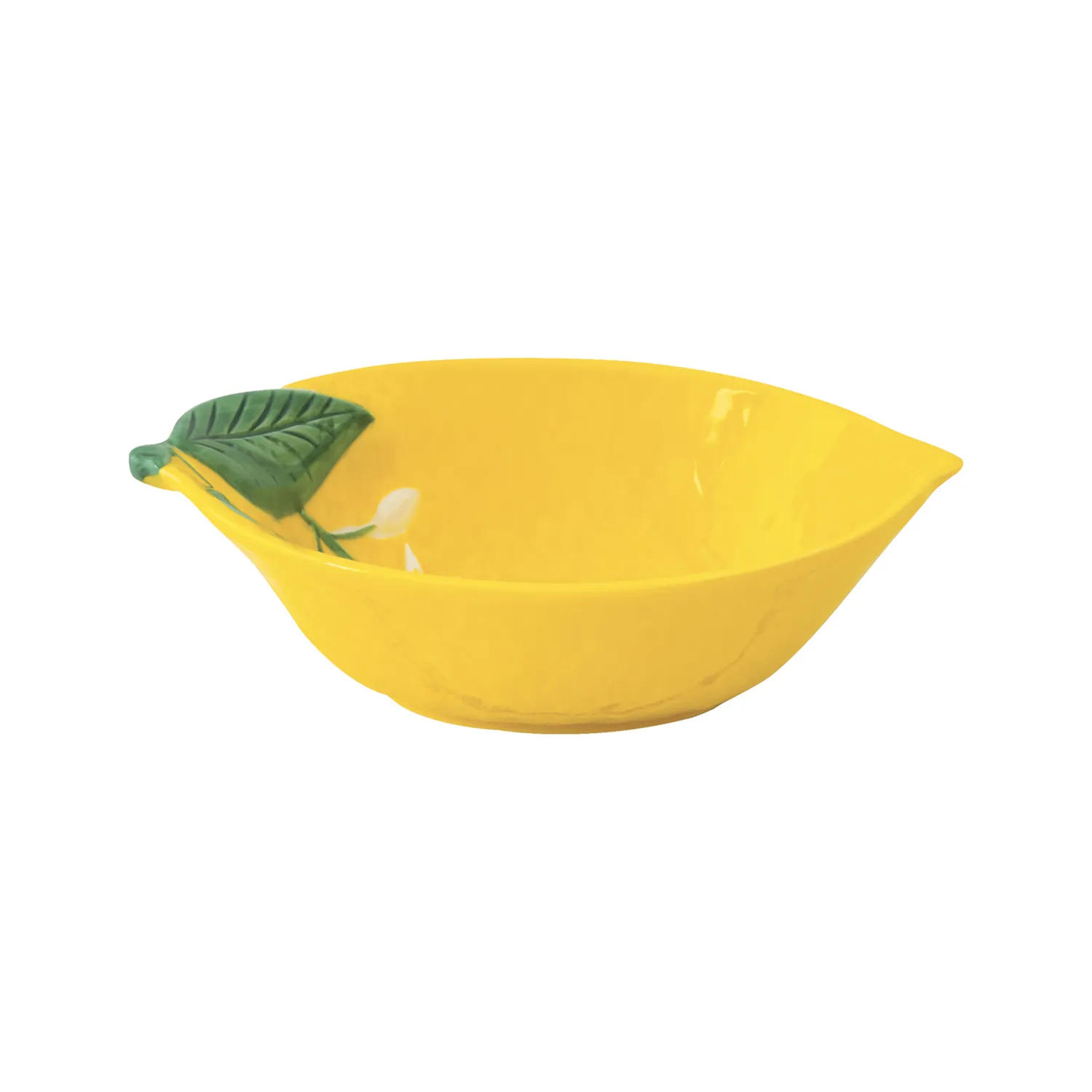 Lemon-shaped bowl in porcelain 30 x 22 cm FLEURS ET CITRONS