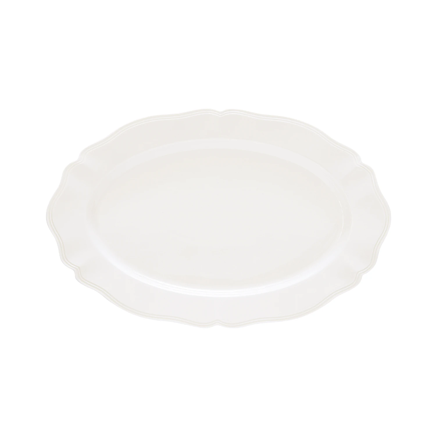 Serving platter in porcelain 36 x 25 cm PERLE