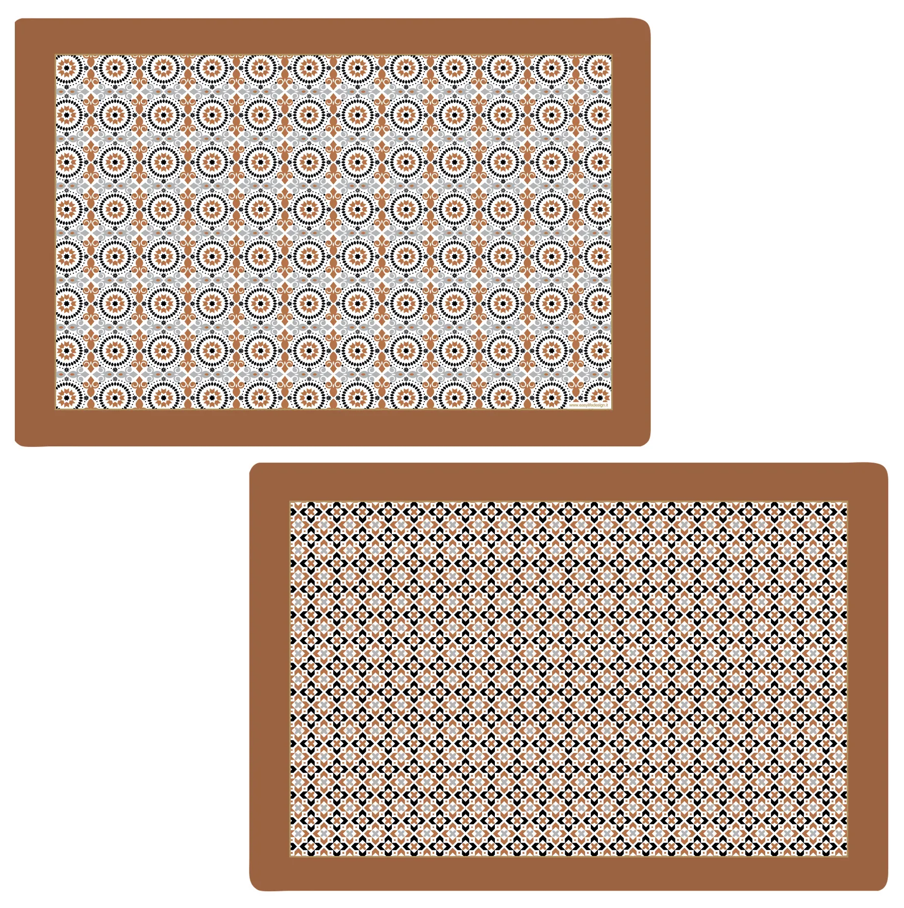 Set 6 tovagliette stampa fronte/retro 45 x 30 cm GEOETHNIC