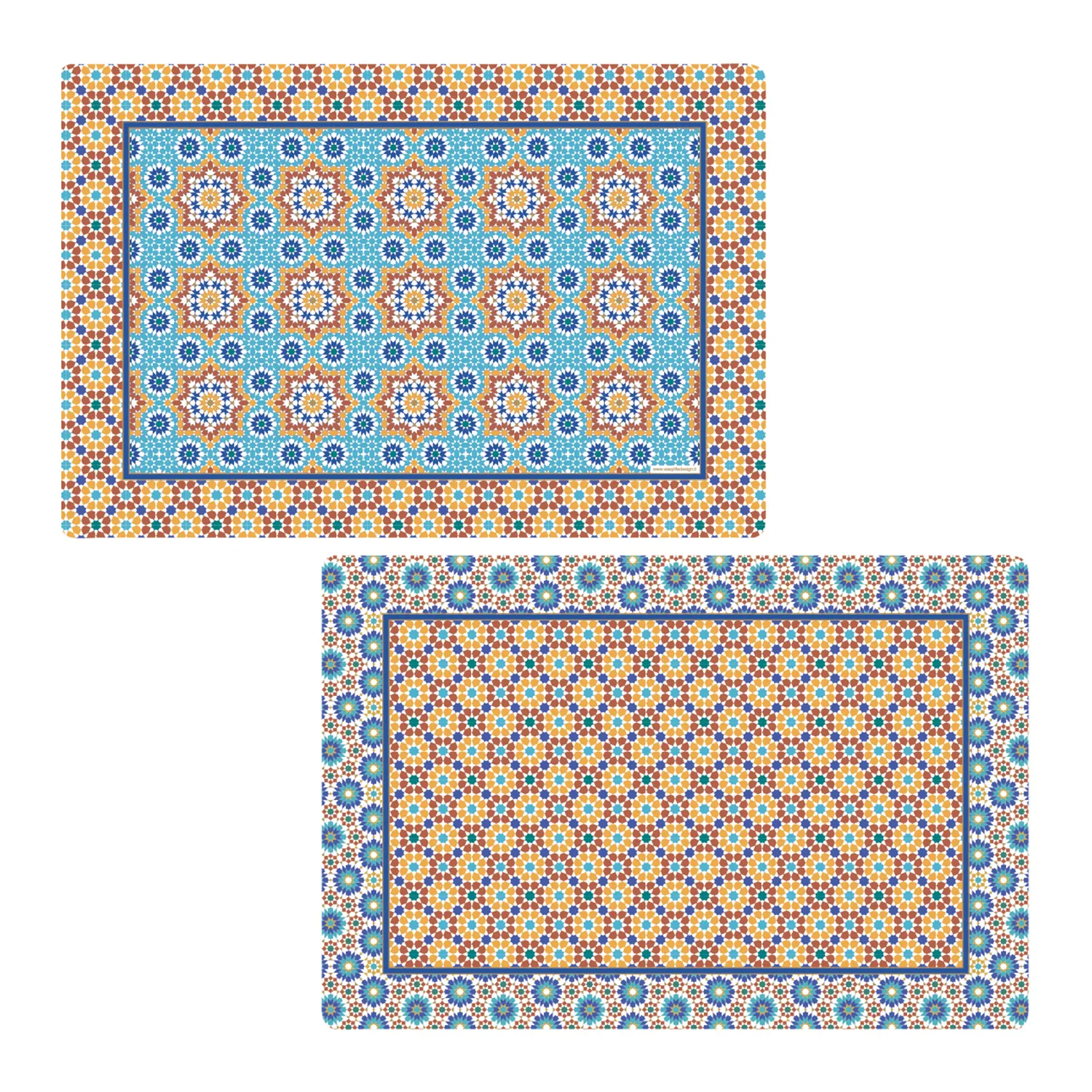 Set of 6 double-sided placemats 45 x 30 cm MARRAKECH