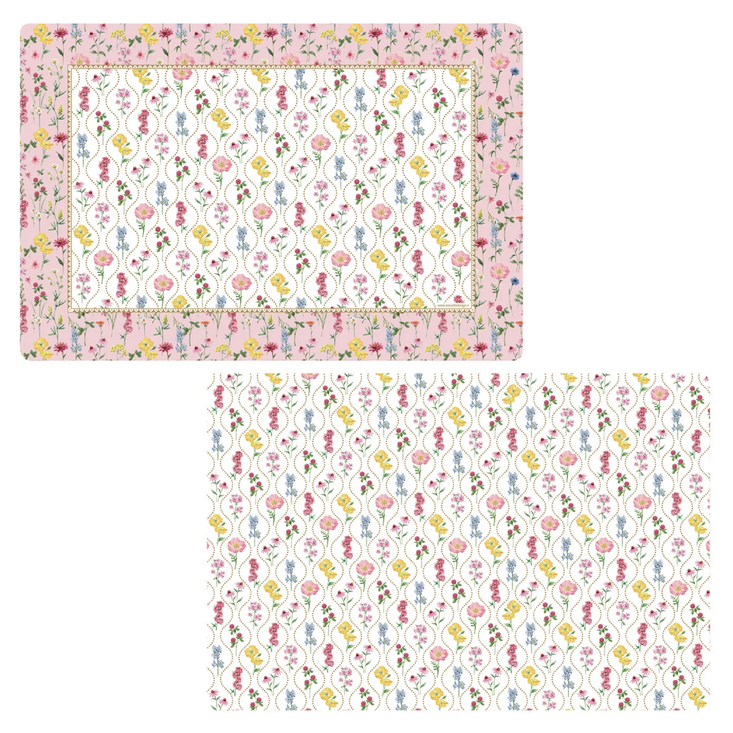 Set of 6 double-sided placemats 45x30 cm MEADOW FLOWERS