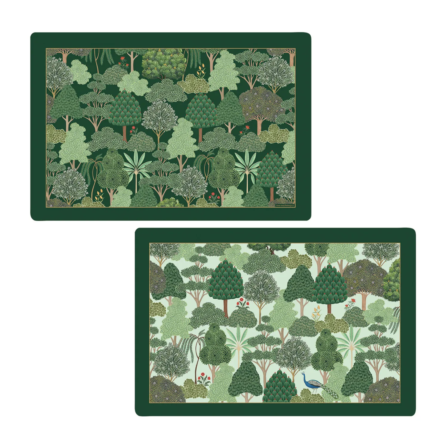 Set 6 tovagliette stampa fronte/retro 45 x 30 cm WOODLAND