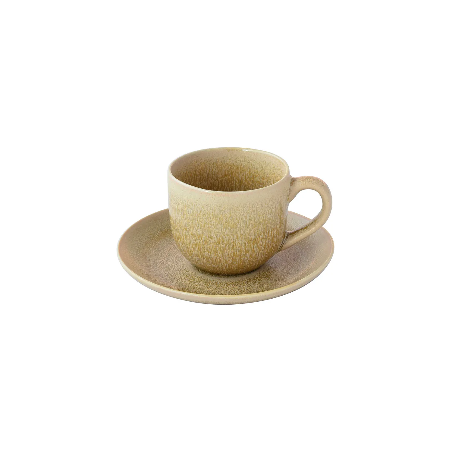 Tazza da colazione con piattino in gres 200 ml TERRA
