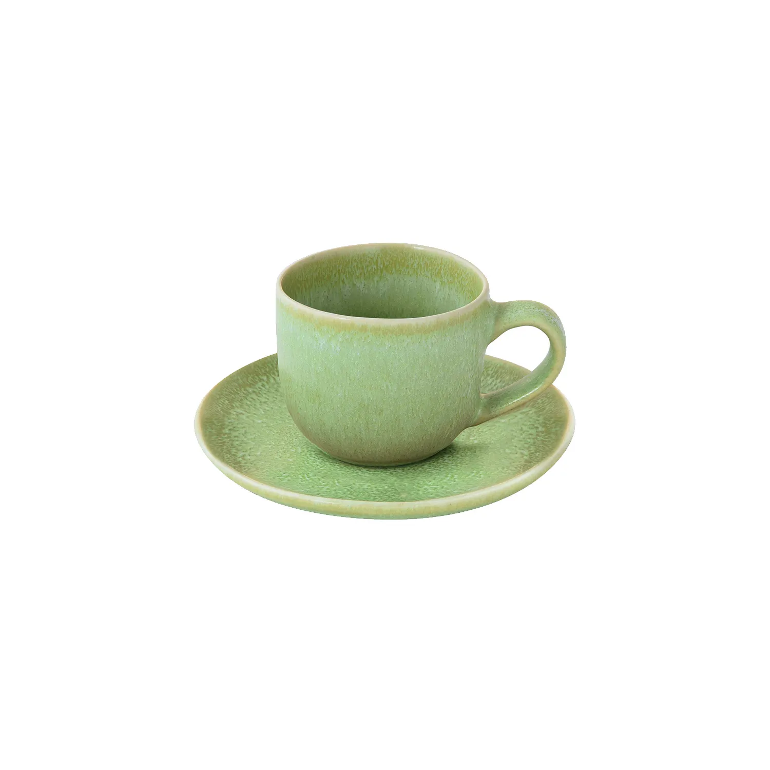Tazza da colazione con piattino in gres 200 ml TERRA