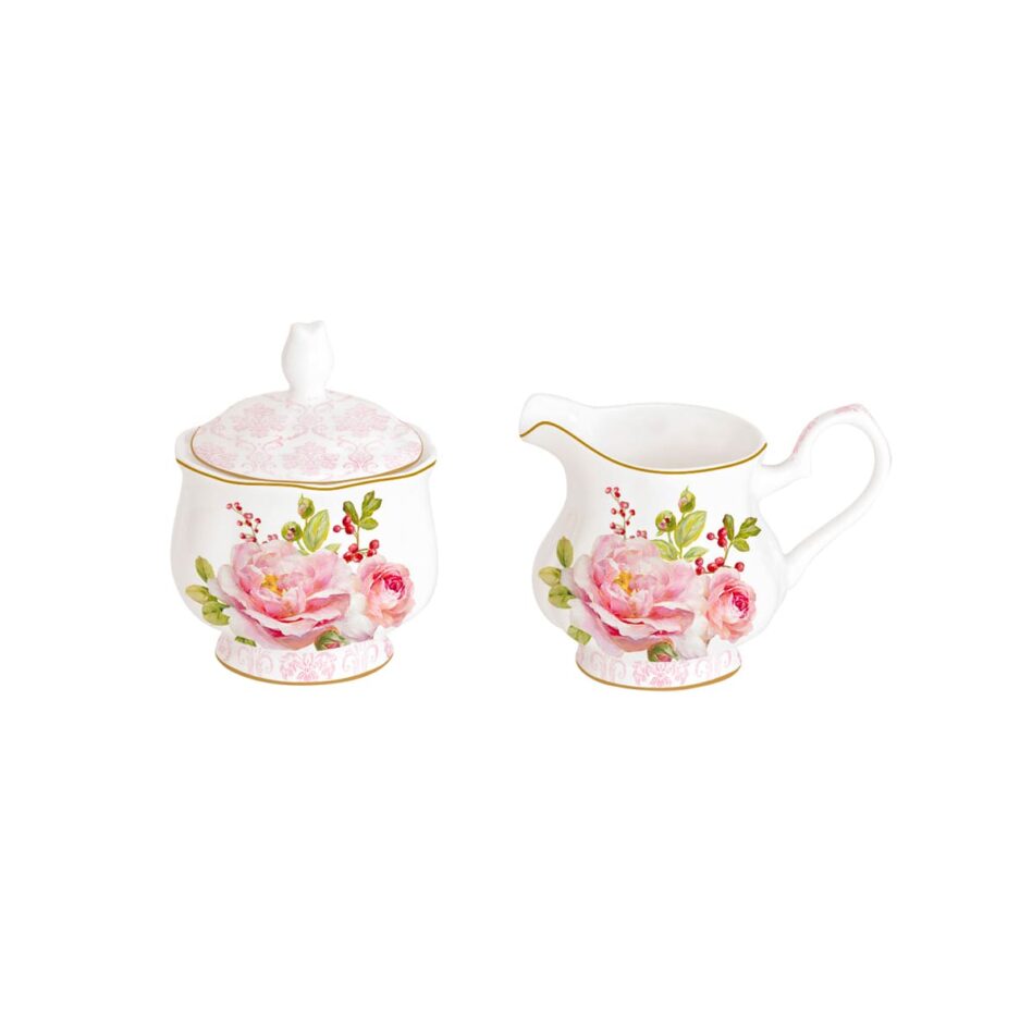 Creamer & sugar bowl 175 ml + 200 ml FLORAL DAMASK