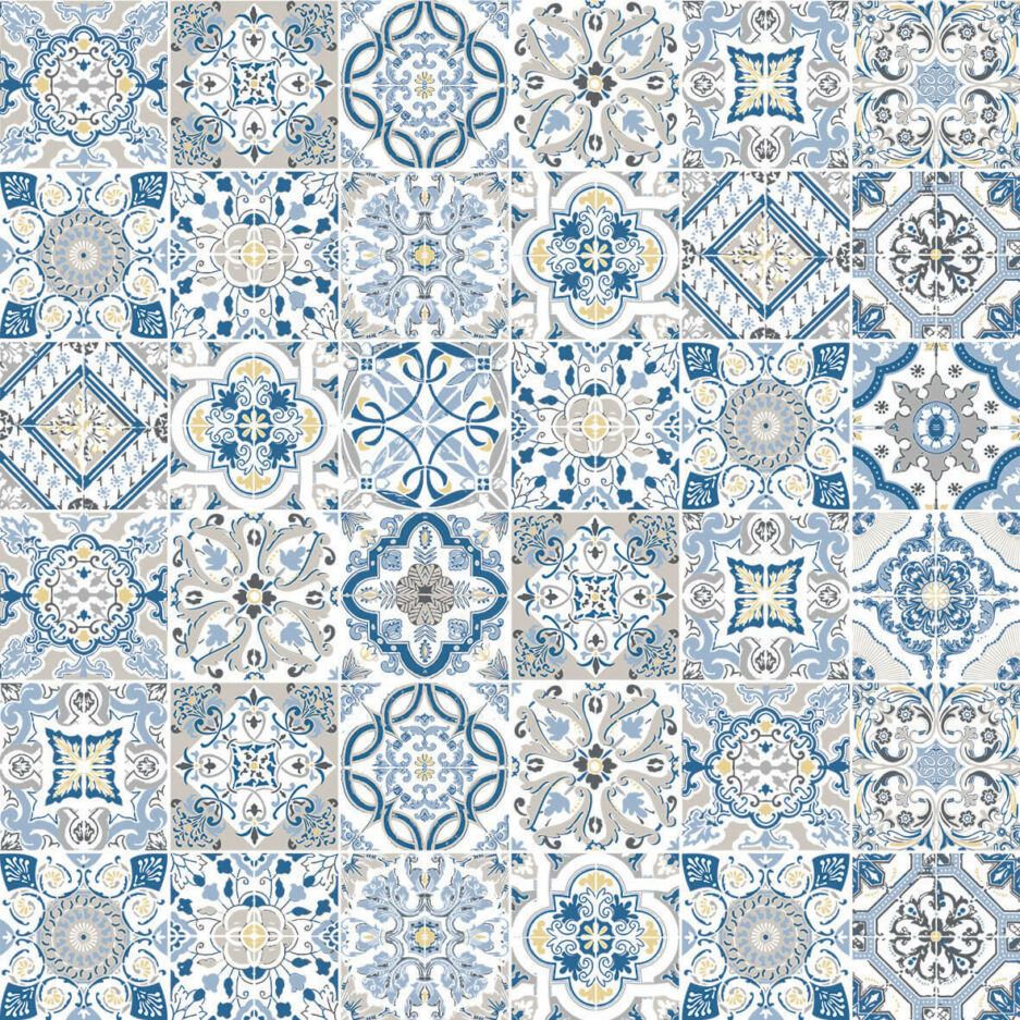 Paquet de 20 serviettes en papier 33x33 cm Casa Decor BLUE