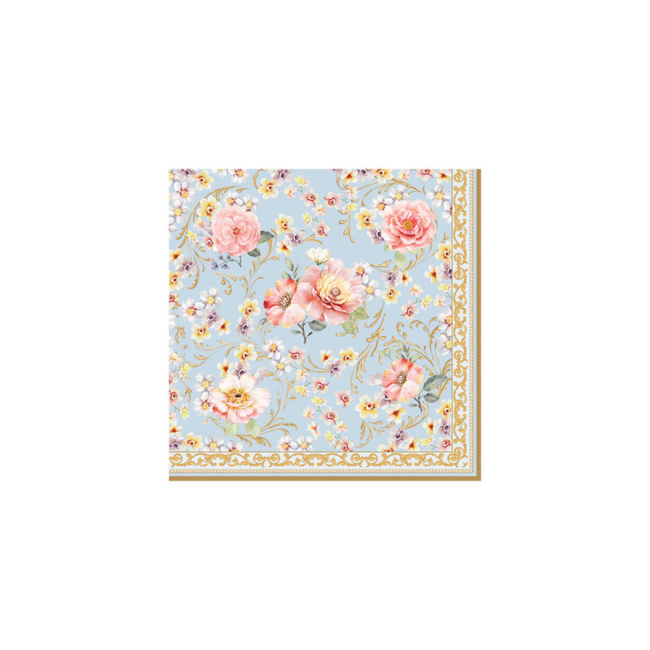 Paquet de 20 serviettes en papier Majestic FLOWERS