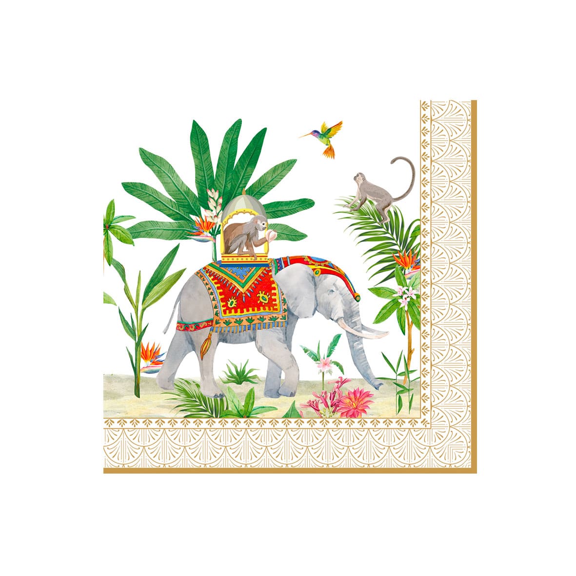Tovaglioli Happy SPRING PRIMAVERA 33x33cm - 20 Pezzi, 3 Strati, Confezione Richiudibile - FSC